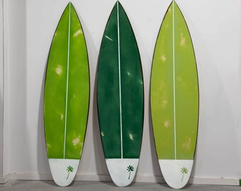 Wooden Vintage Decorative Surfboard Wall art Green Surfbrett deko