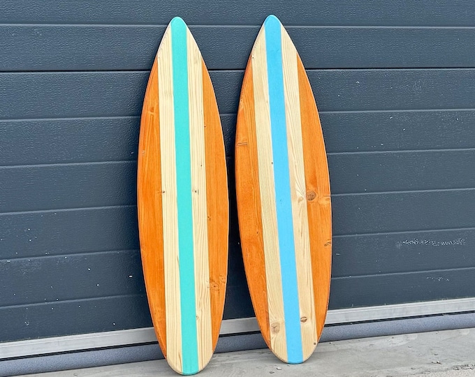 Wooden Vintage Surfboard 180 cm Coastal Room Decor wall art