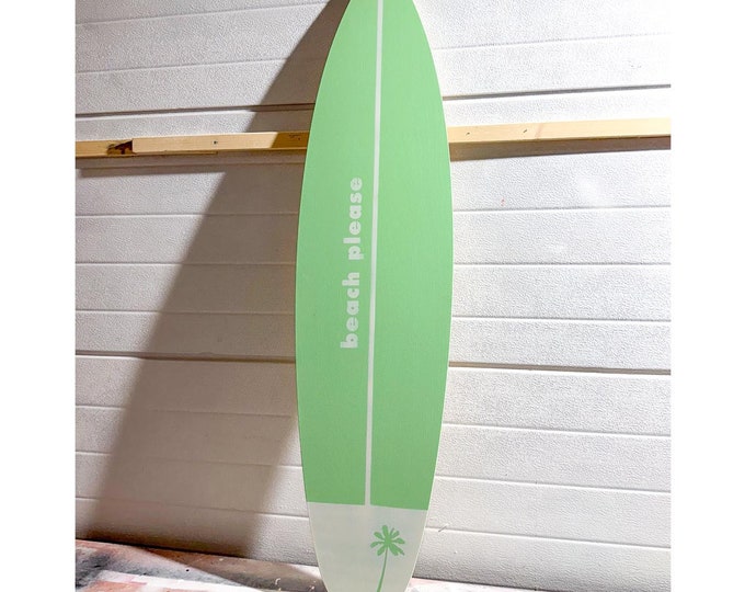 Handcrafted Wooden Surfboard Wall Art - Vintage Beach Decor for Surf Enthusiasts