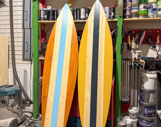 Wooden Vintage Surfboard Wall Art Custom Decor