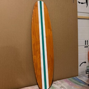 Wooden Vintage Surfboard 180 cm Wall Art | Coastal Room Decor | Surfbett Wanddeko