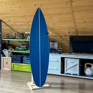 Handmade Wooden Surfboard Wall Art: Coastal Beach Decor