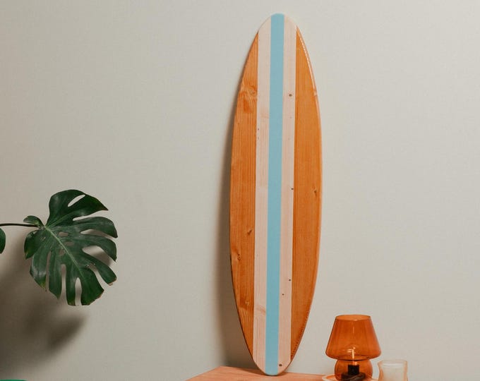 Wooden decorative vintage surfboard wall art | coffee table base