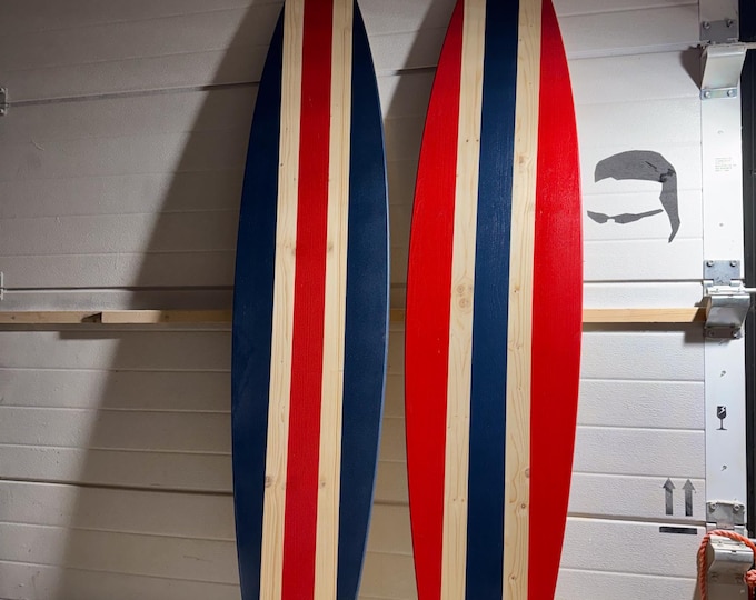 Wooden Vintage Surfboard Coastal Decor Wall Art