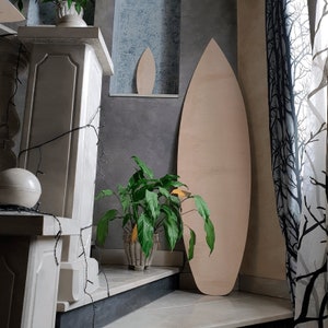 Handcrafted Wooden Surfboard Wall Art 180 cm 70in beach house Wall Decor