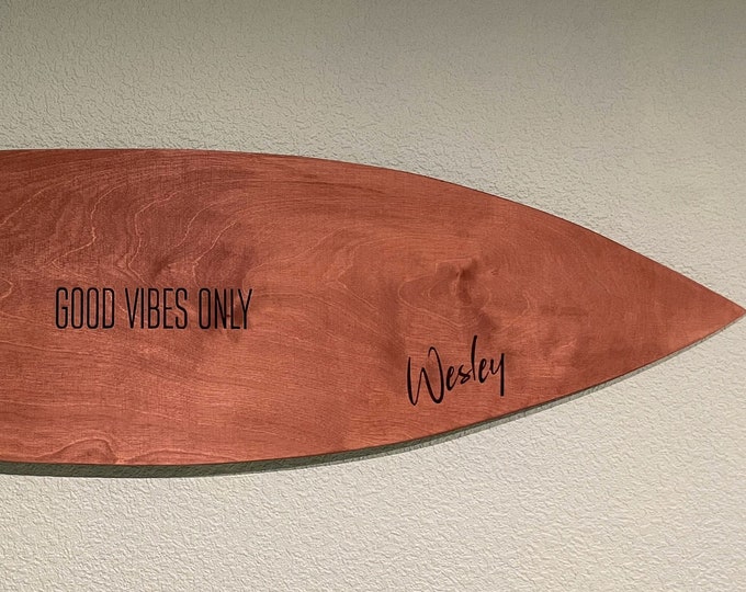 Wooden Surfboard 1 Meter Wall Hanging Decor