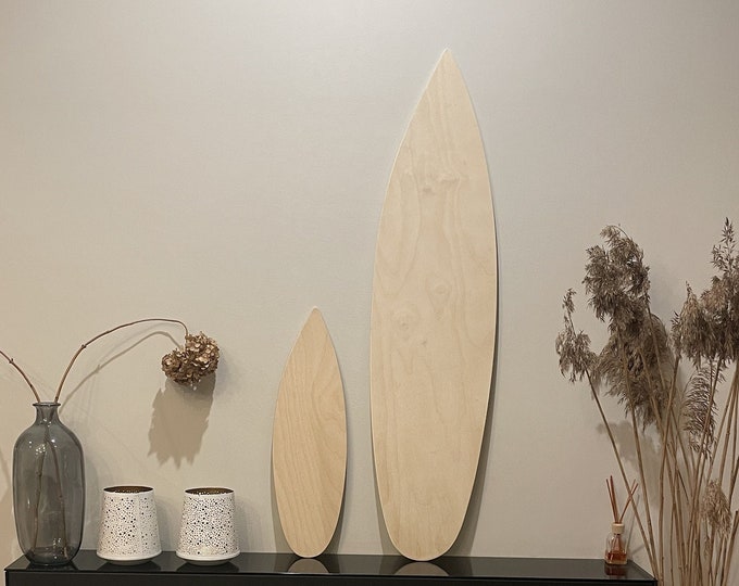 Wooden Surfboard wall art decorative diy set