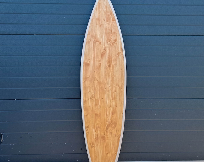 Wooden Vintage Surfboard Decor Wall art Surfbrett Wanddeko planche de surf unfinished decoration