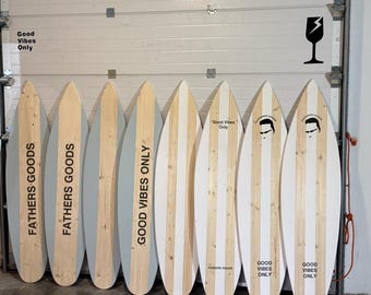 Wooden Custom Decorative Surfboard for Business stand cafe bar menu