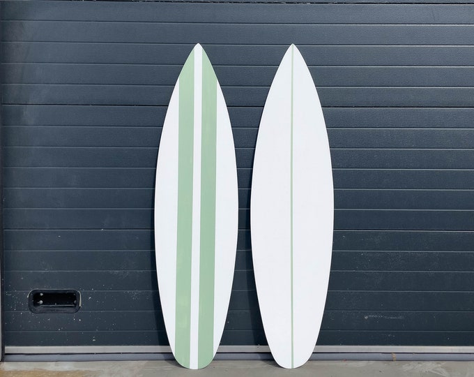 Wooden White Surfboard Home Decor Wall art