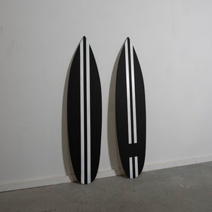 Wooden Black Surfboard Decor 1 meter Wall Art