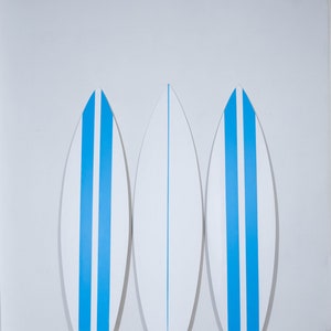 Wooden White Surfboard Home Decor Wall art