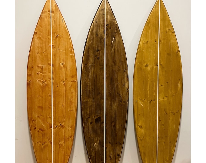 Wooden Vintage Surfboard Decor 180 cm wall art surfbrett deko