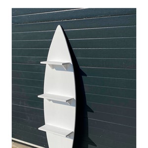 Surfbrett Regal Wandregal Dekor Weiß Stand