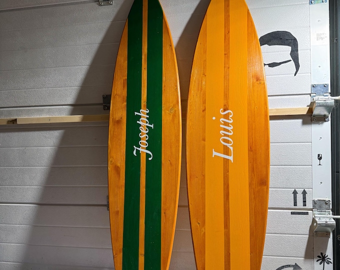 Wooden Custom Decorative Surfboard for cafe bar menu | Business stand event | Resort sign | Nursery Wedding Guest Book Coastal home interior