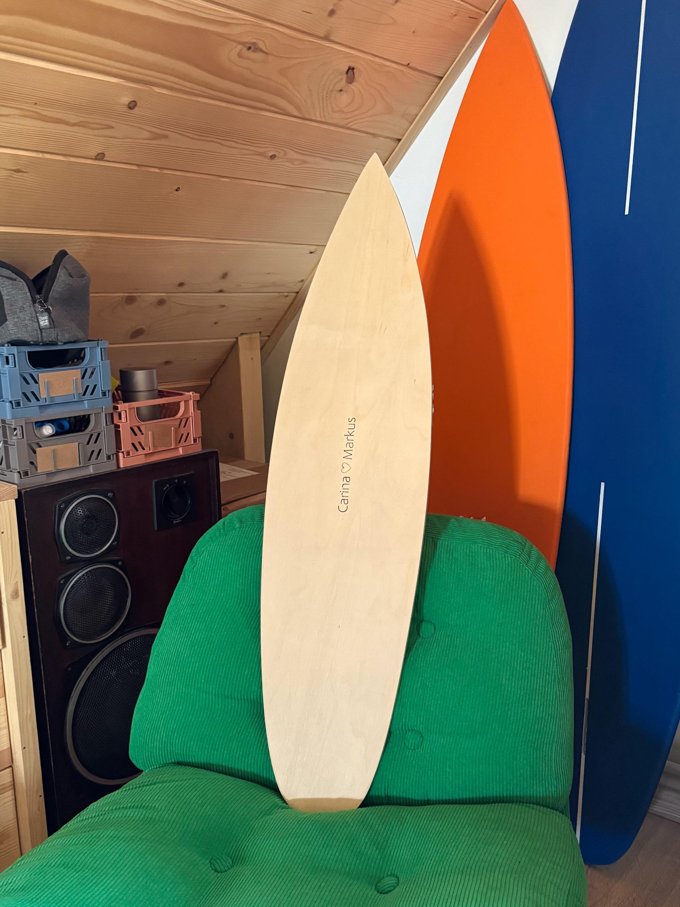 Raw Wooden Surfboard Wall Decor | Handmade Surfboard for Beach House, Bar, Home | Coastal & Nautical Wall Art | Surf Gift for Ocean Lovers