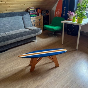 Surfboard Coffee Table Furniture Coastal Room Decor
