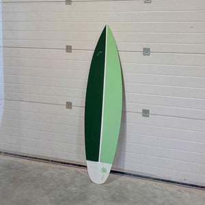 Wooden Green Surfboard Decor Wall Art Surfbrett Deko Planche De Surf