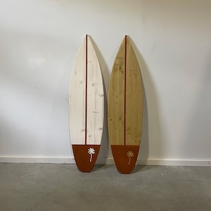 Wooden Vintage Surfboard Decor surfbrett deko planche de surf wall art