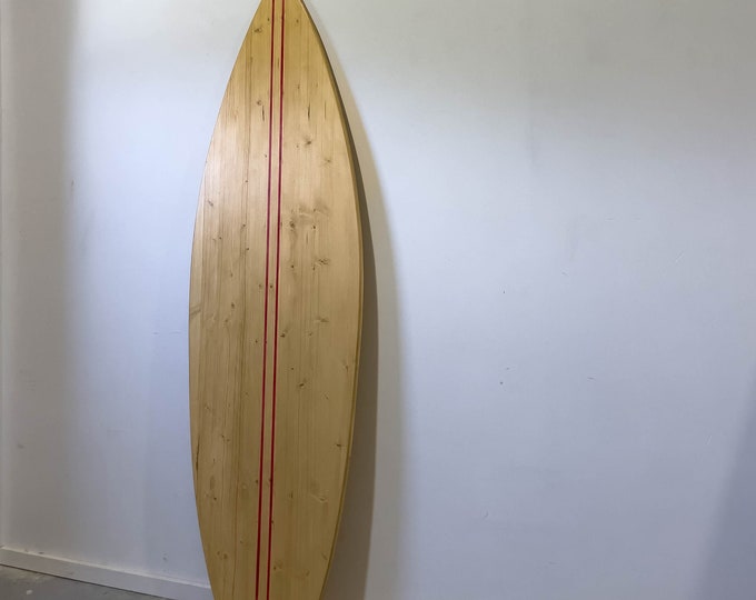 Vintage Wooden Surfboard Decor - Handmade Wall Art for Beach-Themed Spaces