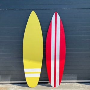 Wooden Surfboard Pastel Decor 180 cm Vintage Wall Art