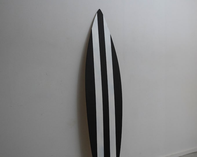 Wooden Surfboard Black Decor 180 cm Vintage Wall Art