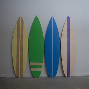 Wooden Surfboard Decor 180 cm Wall Art
