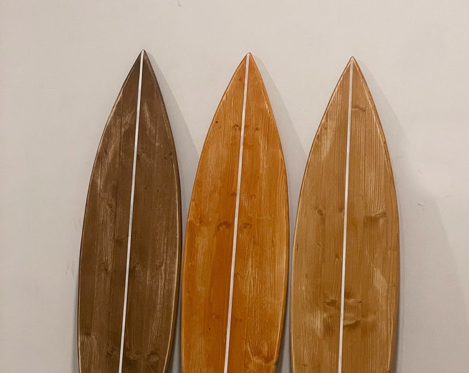 Wooden Vintage Decorative Surfboard Wall art guest book | planche de surf | beachy room decor | surfbrett deko