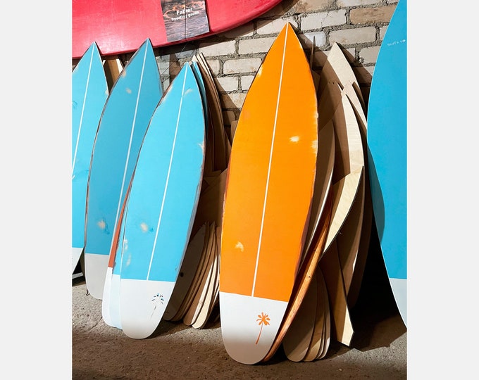 Wooden Surfboard Decor 180 cm Vintage Wall Art