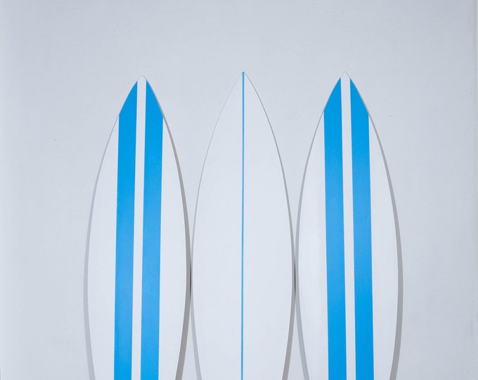 Wooden White Surfboard Home Decor Wall art
