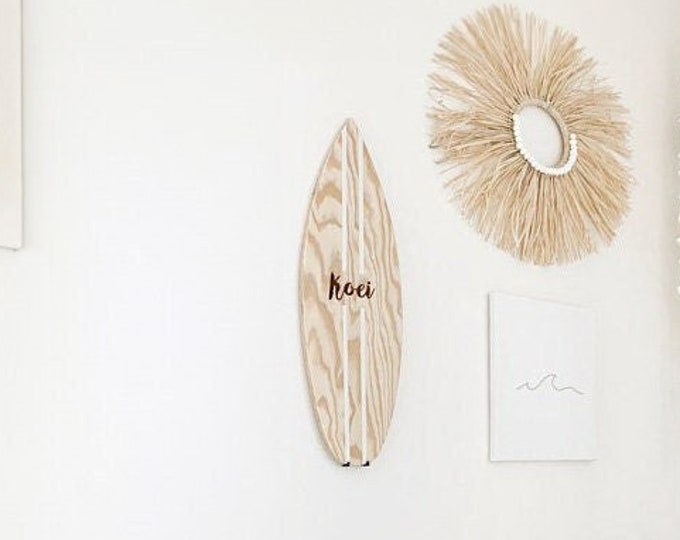 Wooden Mini Surfboard Planche de surf Decor