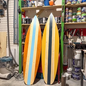 Wooden Vintage Surfboard Custom Decor Wall Art