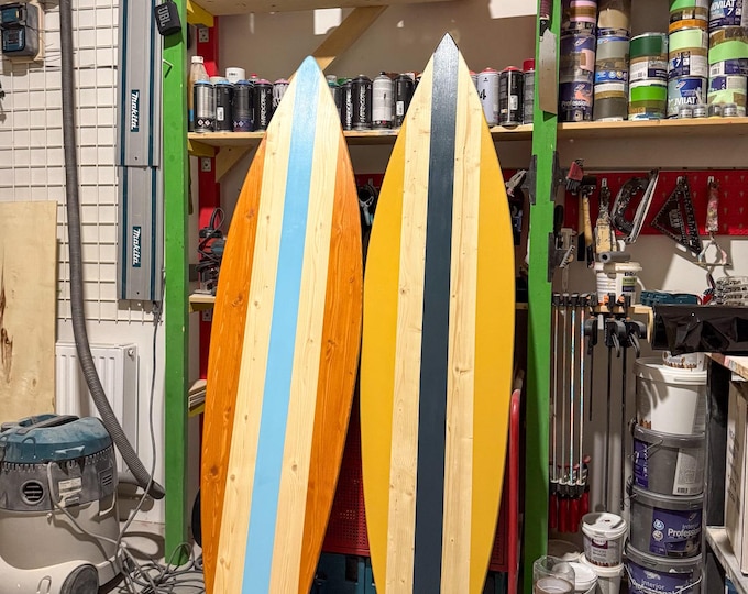 Wooden Vintage Surfboard Custom Decor Wall Art