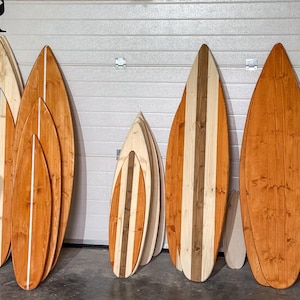 DECLINA Surfbrett Wanddekoration 100x30cm - Vintage Tahiti Design