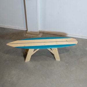 Surfboard Coffee Table Teal Furniture 120 cm 47 in