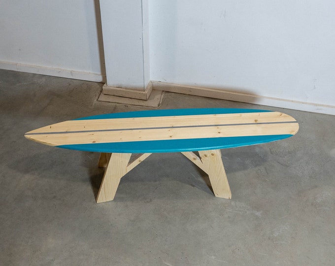 Surfboard Coffee Table Teal Furniture 120 cm 47 in