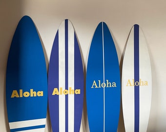 Houten surfplank muurdecoratie 160 cm custom vintage