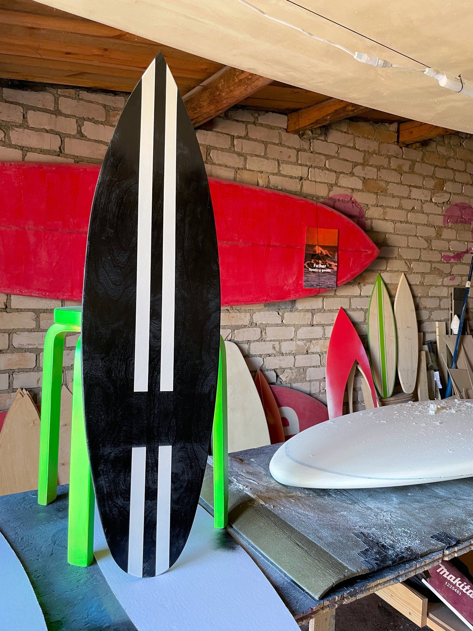 Surfbrett aus Holz 1 Meter Dekor | Etsy