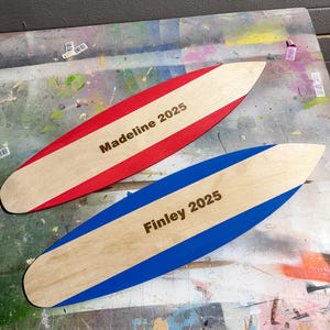 Wooden Mini Surfboard Custom Wall Decor