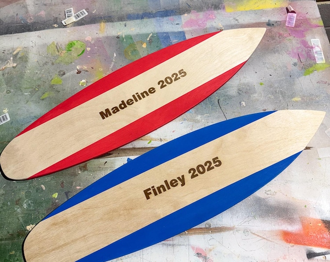 Wooden Mini Surfboard Custom Wall Decor
