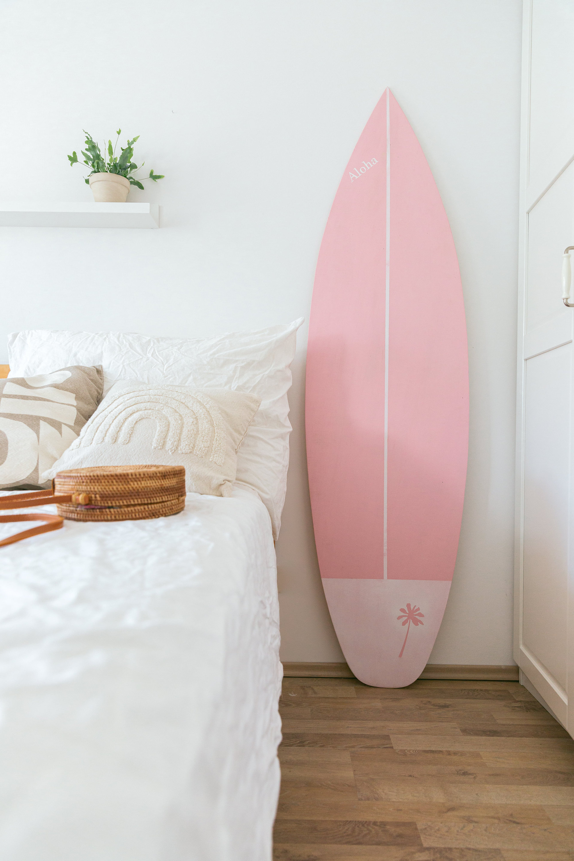 Pink surfboard decor deals