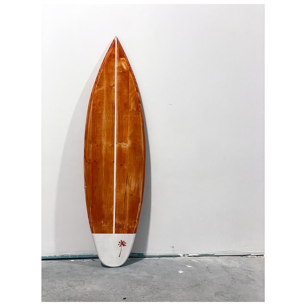 Houten vintage surfplankdecor