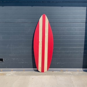 Wooden Vintage Surfboard coffee table boho wall art