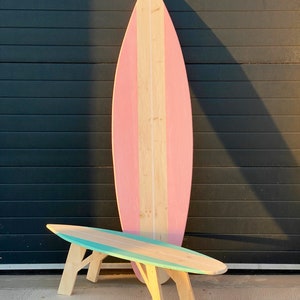 Wooden Pink Surfboard Decor Wall Art 180 Cm 70in - Etsy