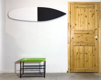 Déco murale bohème en bois noire, planche de surf
