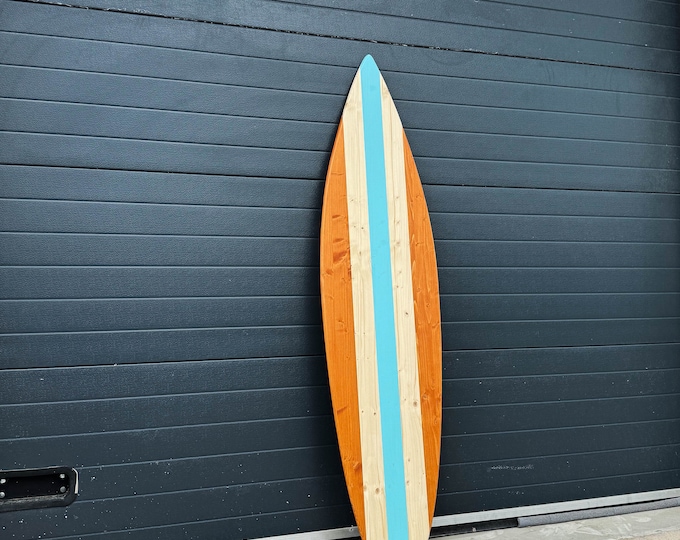 Wooden Vintage Surfboard 180 cm wall art Coastal Room Decor