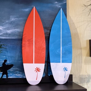 Wooden Mini Surfboard Decor Wall Art