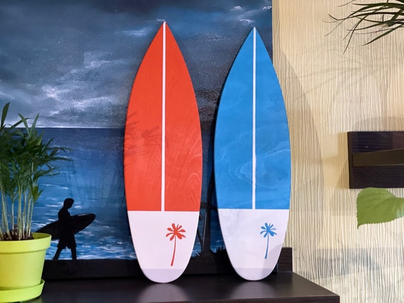 Wooden Mini Surfboard Decor Wall Art - Etsy