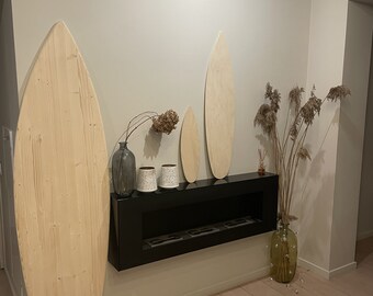40 Tablas De Surf De Madera Sin Pintar Para Manualidades - DIY, Decoración Playera, 16.2x4.7cm