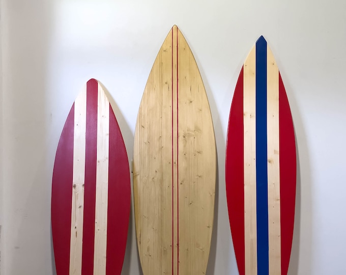 Wooden Vintage Surfboard Decor 180 cm 5,9 ft